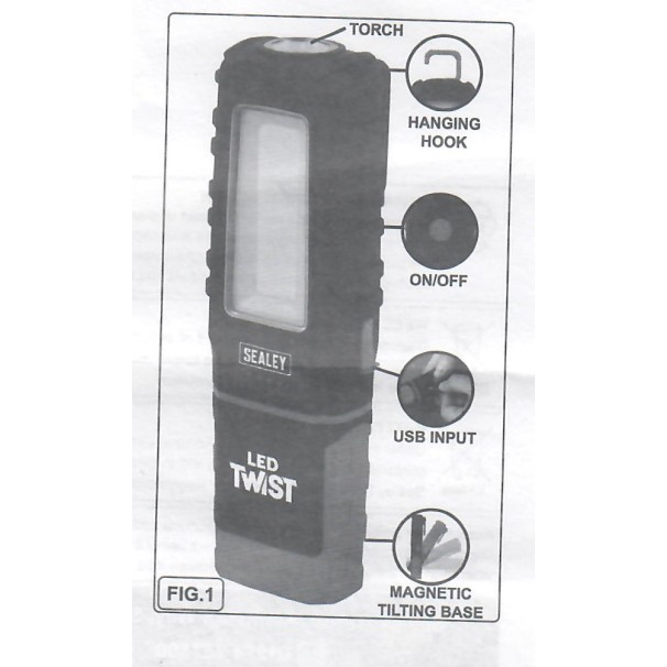 LED Twist Rechargeable Inspection Light LED601 Lighting - LED, LED Inspection, Reading and Handheld Lamps image