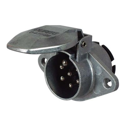 Alloy 7 Pin Socket 24N 047786 Caravan and Trailer Electrics, Trailer Plugs and Sockets 24V image