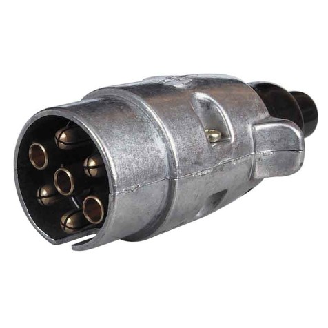7 Pin Metal Plug ISO 1724 069216 Caravan and Trailer Electrics, Caravan Plugs and Sockets image