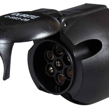 7 Pin Plastic Socket with Fog Cut Out  ISO 1724 (12N) 069309