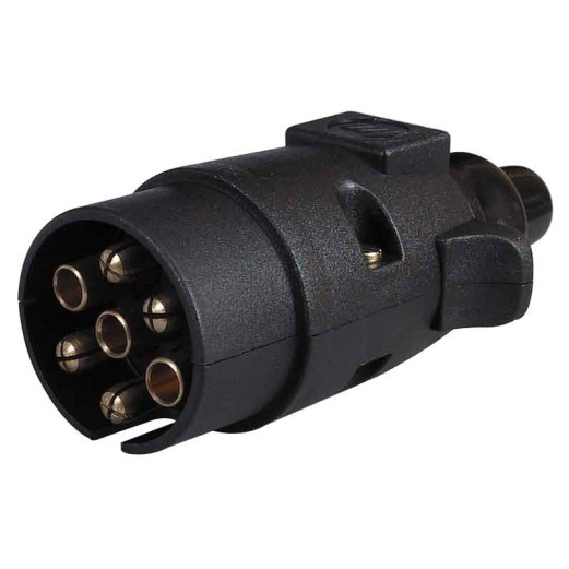 7 Pin Plastic Plug ISO 1724 069316 Caravan and Trailer Electrics, Caravan Plugs and Sockets image