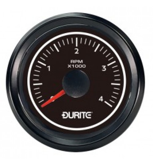 LED Illuminated 4000 rpm Marine Tachometer Gauge 052530