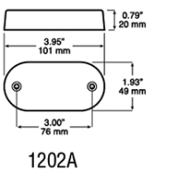 Amber 12V LED Side Marker Length 120mm PM-M1202A-12V Lighting - LED, LED Amber Marker Lamps image