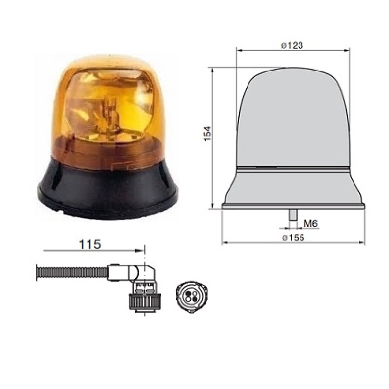 Revolux Amber Beacon 3501240000 Revolux Amber Beacon 3501240000
