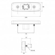 LED Amber Sidemarker 8700300 LED Amber Marker Lamps image