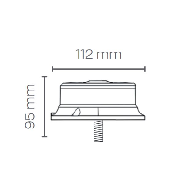 Green Low Profile R65 Single Bolt LED Beacon AMB924G image