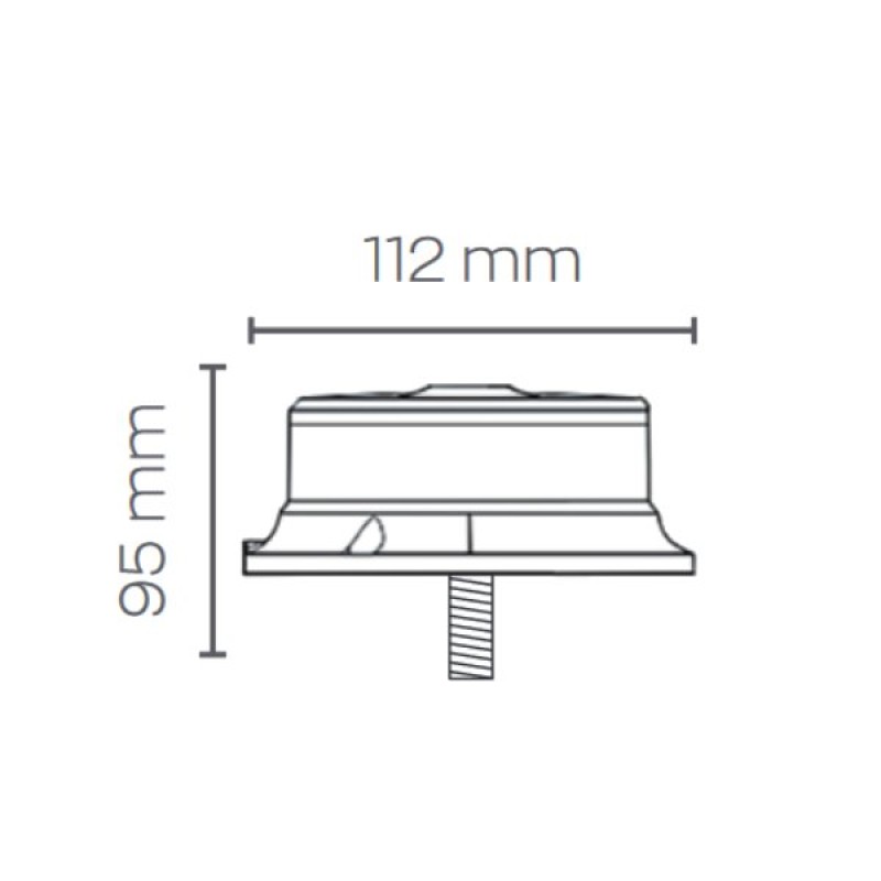 Low Profile R65 Single Bolt LED Beacon AMB924 Low Profile R65 Single Bolt LED Beacon AMB924