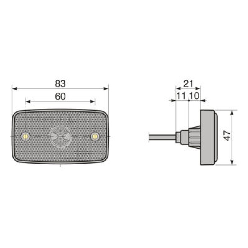 12V LED Amber Side Marker Lamp 04048000041 12V LED Amber Side Marker Lamp 04048000041
