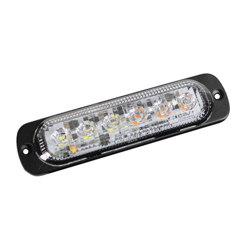 Green and Amber 6 LED Warning Light LED13GA