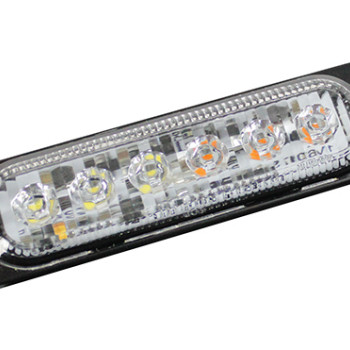 Red and Amber 6 LED Warning Light LED13RA
