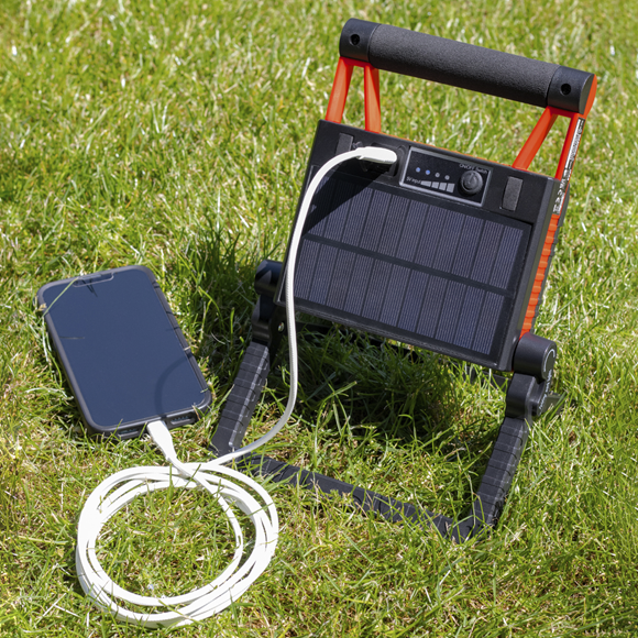 5W COB LED Solar Powered Rechargeable Portable Floodlight LEDFL15WS LED Inspection, Reading and Handheld Lamps image