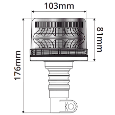 Dual Coloured LED Beacon LXB040AG Lighting - LED, LED Beacons and Lightbars image