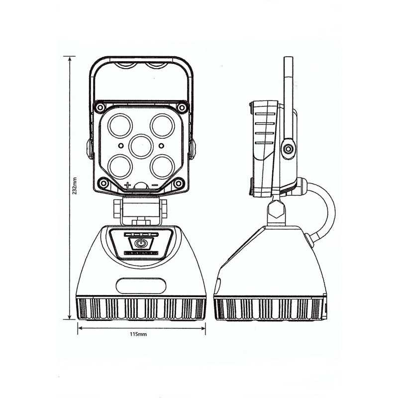 Dual Colour Cordless Rechargeable LED Inspection Lamp - 15W 054131 Dual Colour Cordless Rechargeable LED Inspection Lamp - 15W 054131