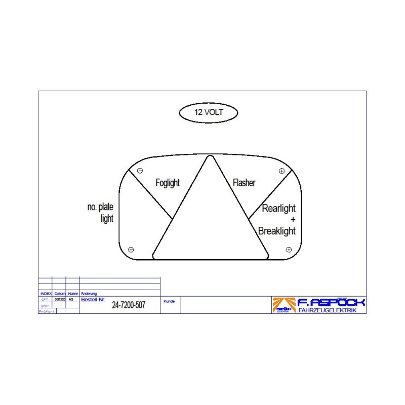 Multipoint II RH Rear CombinationTrailer Lamp 247200507 Multipoint II RH Rear CombinationTrailer Lamp 247200507