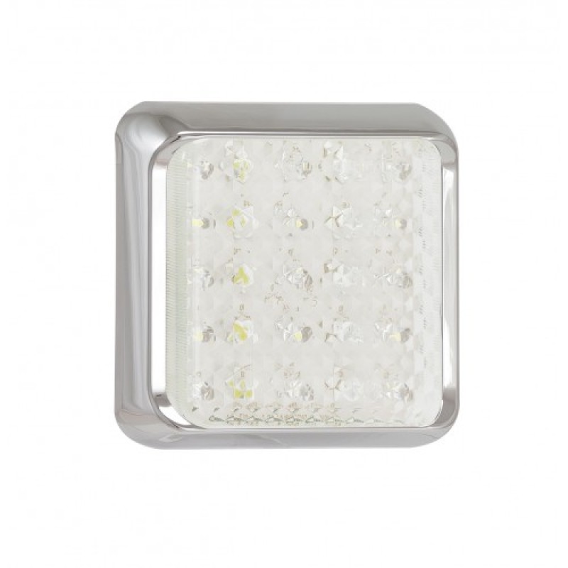 Square Reversing Lamp Chrome 80CWME Square Reversing Lamp Chrome 80CWME
