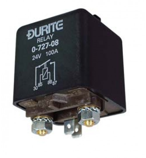 DURITE 0-727-44 MINI MAKE BREAK RELAY 24V VOLT 20A AMP TWIN W// BRACKET 5 X 6.3MM