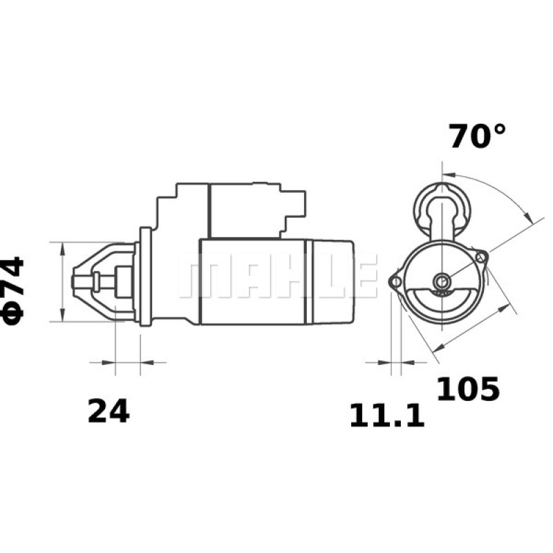 Starter Motor IS1100 OEM PN 11131265 Starter Motor IS1100 OEM PN 11131265
