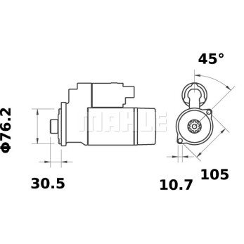 Starter Motor IS1062 OEM PN 11131199 image