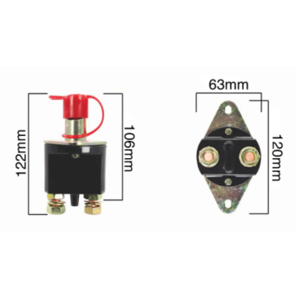 Battery Isolator with Splash Proof Cover, 300 Amps BIS3 Switches , Battery Isolators image