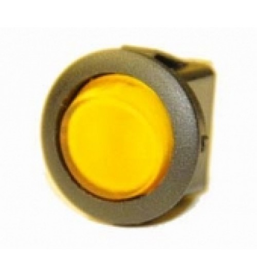 Illuminated Round Rocker Switch Amber  LED  EX721