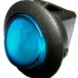 Illuminated Round Rocker Switch Blue  LED  EX722
