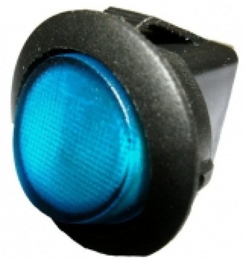 Illuminated Round Rocker Switch Blue  LED  EX722