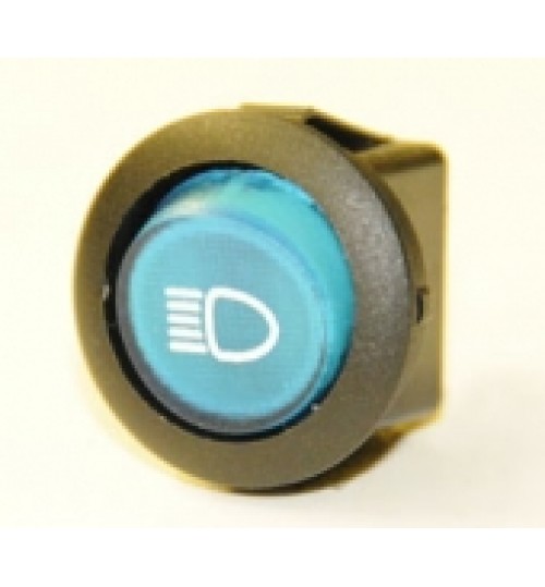 Illuminated Round Headlight Rocker Switch Blue  LED  EX722HL