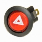 Illuminated Round Hazard Light Rocker Switch Red   LED  EX724HAZARD