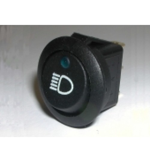 Illuminated Round Dashboard Rocker Switch Blue LED  EX732HL