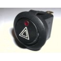 Illuminated Round Hazard Rocker Switch Red LED EX734HAZARD Rocker Switches image