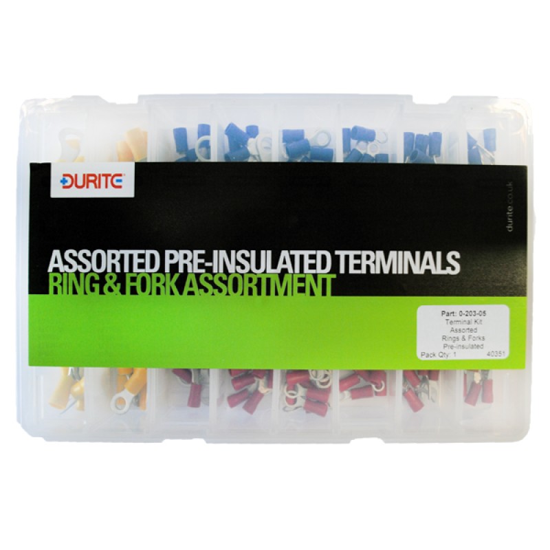 Ring and Fork Assorted Pre-Insulated Terminals 020305
