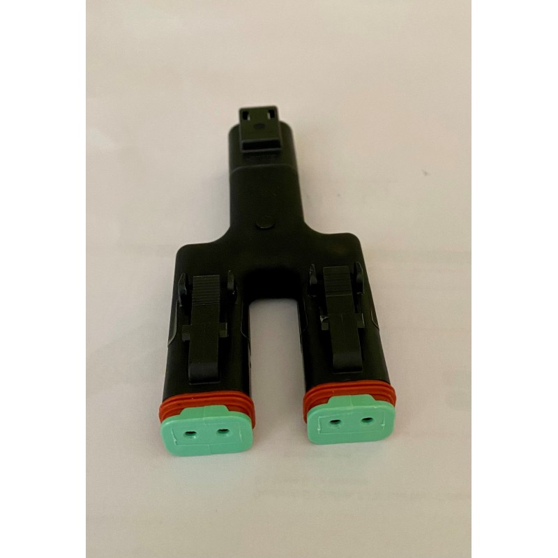 Grey Deutsch DT Series 2 Way Y Splitter Connector 11DTY02W