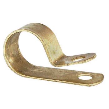 Brass P Clip, for  15mm cable 000263