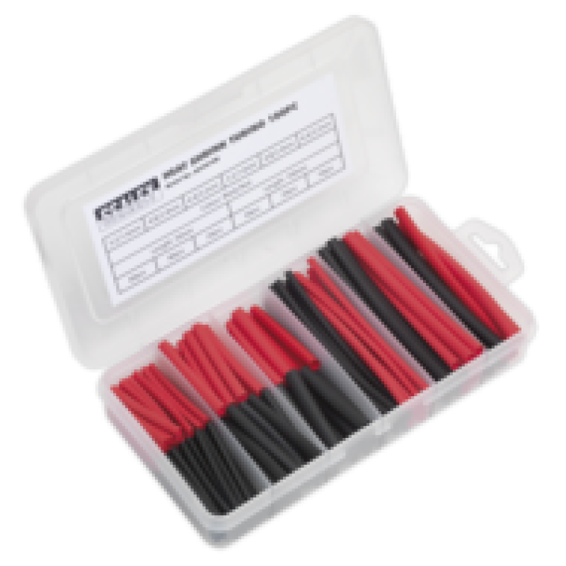 Heat Shrink Tubing Assortment 180pc 50 & 100mm Black  and Red HST501BR