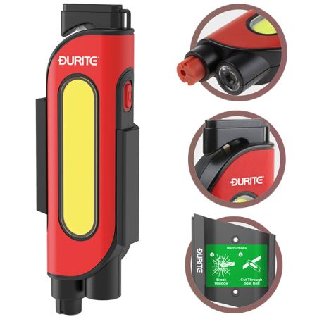 Seat Belt Cutter and Emergency Window Breaker with SOS Light and Inspection Lamp 069953 image