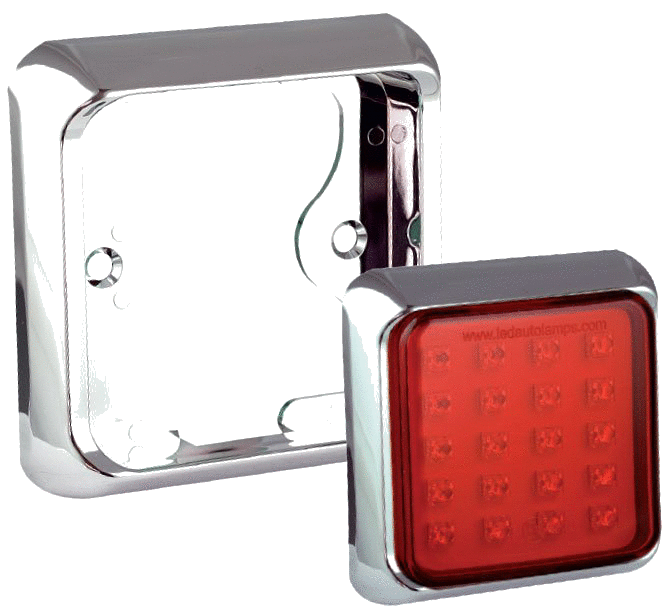 Square Rear Fog Lamp Chrome 100CFME Square Rear Fog Lamp Chrome 100CFME
