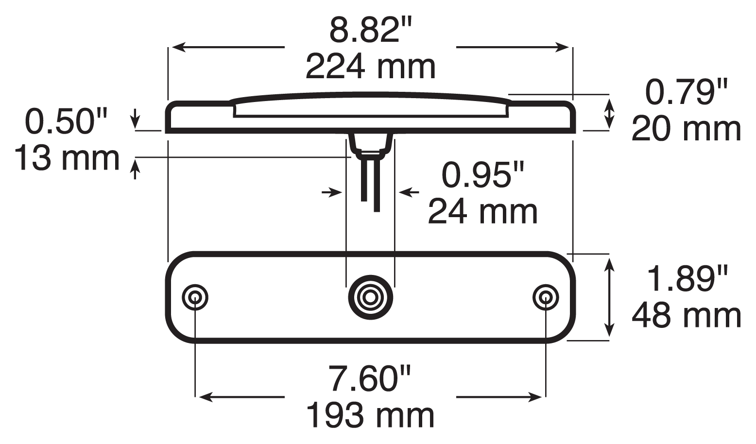3 Function Slimline Rear Lamp PM2291ARSW 3 Function Slimline Rear Lamp PM2291ARSW